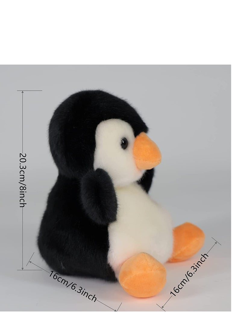 SYOSI - Cartoon Plush Toys Penguin 8"" Stuffed Animal Plushie Doll Soft Bedtime Throw Pillow for Children Animal Toys for Animal Themed Parties Teacher Student Award Baby Boys Girls Nursery Room Bed Decor - Image 1