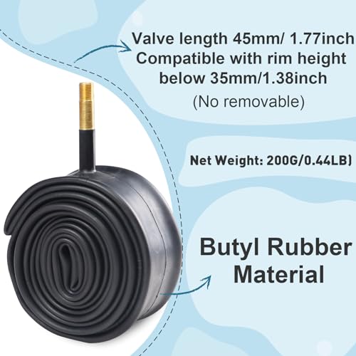 WEEROCK 26 Inch Bike Inner Tube 26 x 1.75/2.125 1 Pack Inner Tire AV 48MM Schrader Valve Compatible with 26 x 1.75 26 x 1.90 26 x 1.95 26 x 2.0 26 x 2.10 26 x 2.125 Bike Tires - Image 3