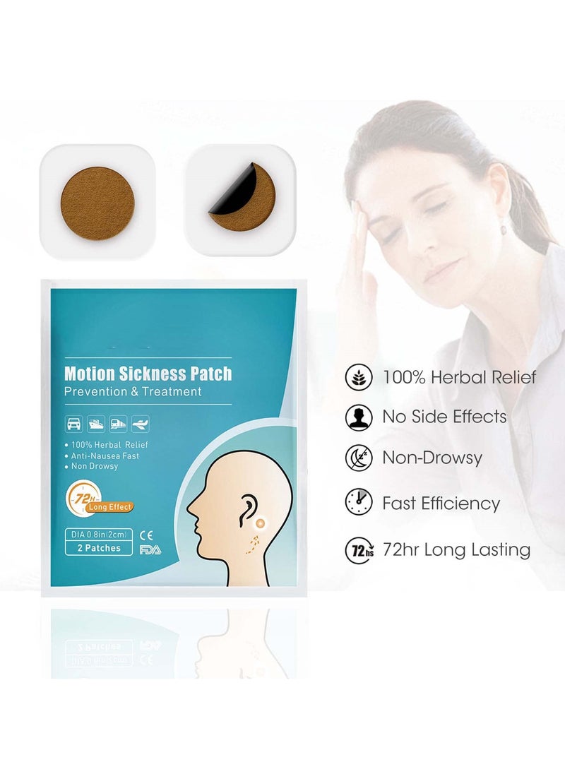 Excefore Motion Sickness Patch Sea Sickness Patches for Cruise Anti Nausea Patch to Relief Nausea and Vertigo in Adults and Kids, 20 Count  - Image 3