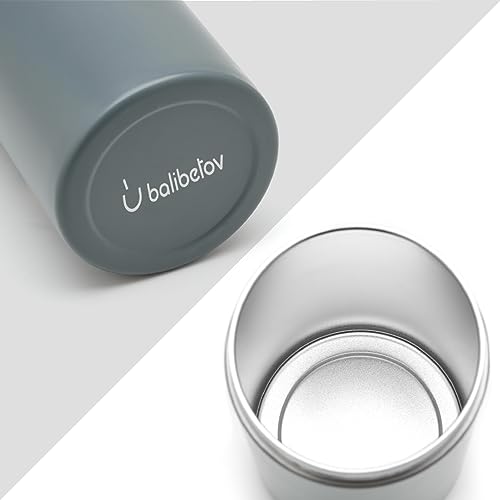 BALIBETOV Yerbero Yerba Container with Spout - Stainless Steel Container Pouring Lid Easy Filling Mate Cup - Works for Sugar Dispenser sugar container and Coffee Container For Ground Coffee (Grey) - Image 3