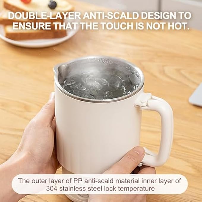 KASTWAVE Portable Electric Kettle For Travel Lightweight Stainless Steel Collapsible Water Boiler With 2 Temperature Settings Fast Boiling Tea  Coffee Kettle For Camping Office And Outdoor Use - Image 2