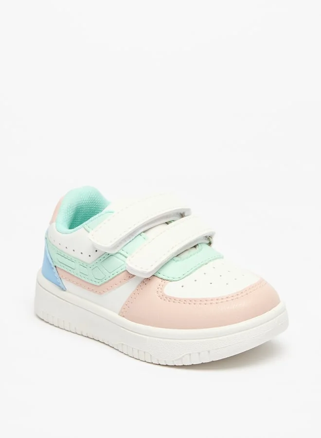 Flora Bella By Shoexpress Girls Panelled Sneakers with Hook and Loop Closure
