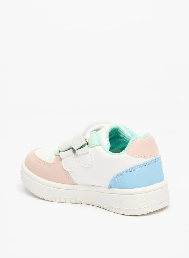 Flora Bella By Shoexpress Girls Panelled Sneakers with Hook and Loop Closure