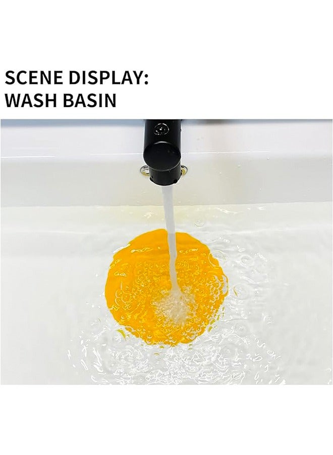 2 Pcs Stopper Large Silicone Bathtub Drain Plug Hair Stopper 6 Inches Silicone Tub Stopper Drain Stopper Flat Suction Cover for Bathroom Laundries Kitchen and Laundry Blue/Yellow - Image 2