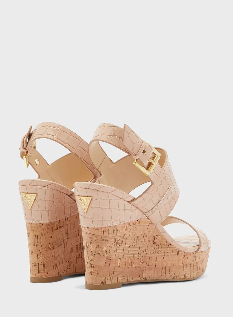 GUESS Higali Ankle Strap Wedge Sandals