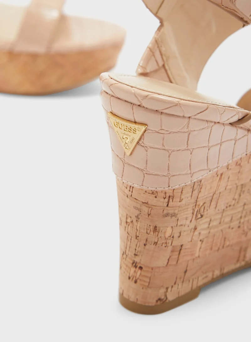 GUESS Higali Ankle Strap Wedge Sandals