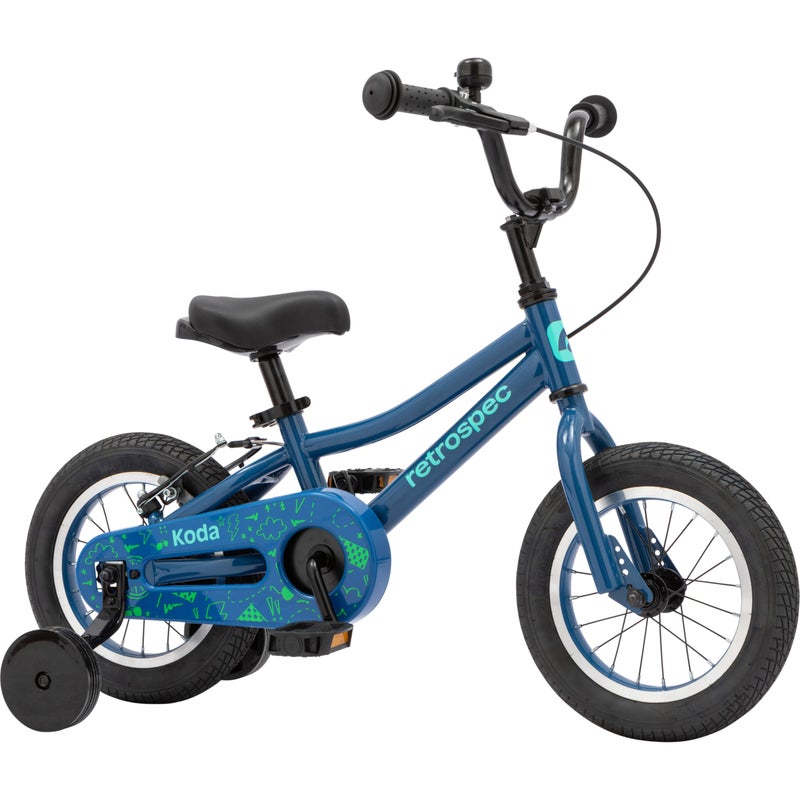 Retrospec Koda Kids Bike with Training Wheels - 12in Toddler Bicycle for Ages 2-3 - Lightweight Steel Frame, Adjustable Seat 15.5-18.5in, Safety Bell & Dual Brakes - Image 1