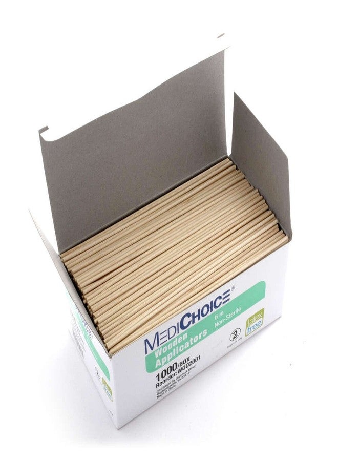 MediChoice Wood Applicators, 6 Inch x .08 Inch (Box of 1000) - Image 2