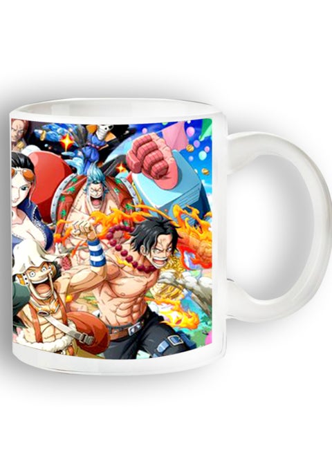 Ceramic mug with the “Characters - One Piece” design printed in white