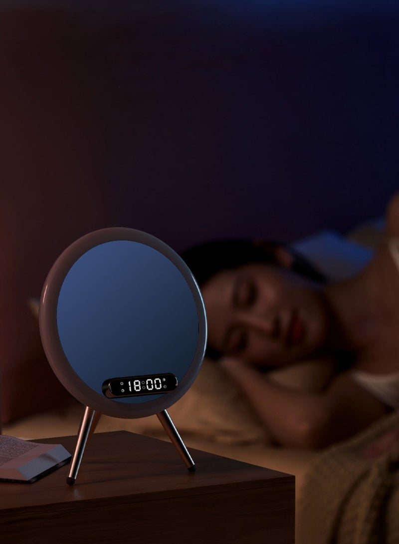 شاربدو مرآة مكياج LED متعددة الوظائف مع مكبر صوت بلوتوث وشحن لاسلكي للهاتف المحمول 21*16*6 سم  - Image 5