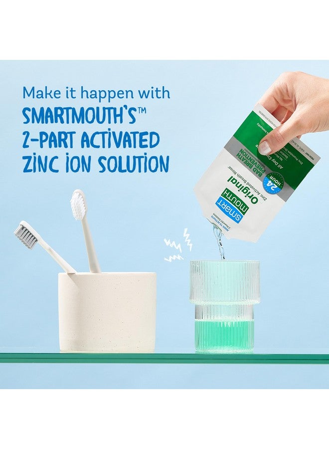 SmartMouth Original Activated 24Hr Fresh Breath Rinse 2Pack And Single Travel Packs Fresh Mint - Image 5