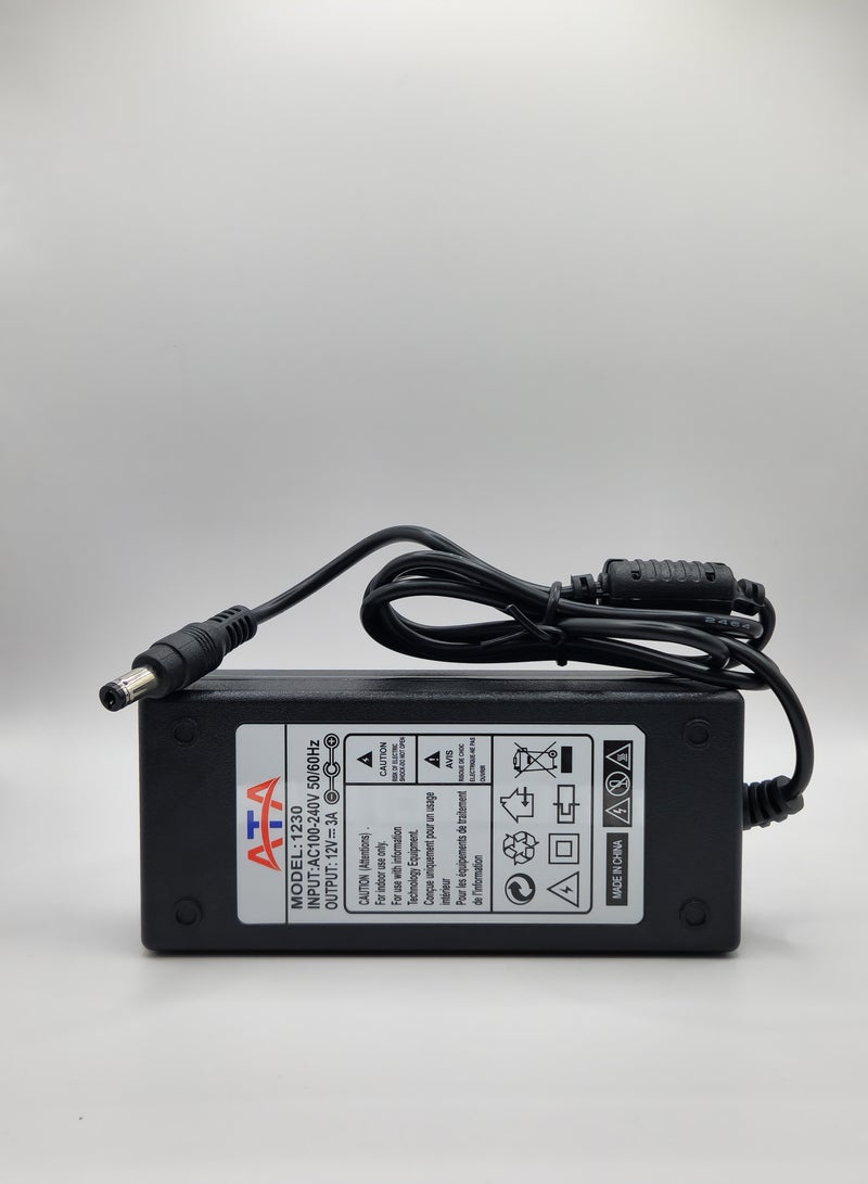 ATA 12V 3A POWER ADAPTER AC100-240V - Image 2
