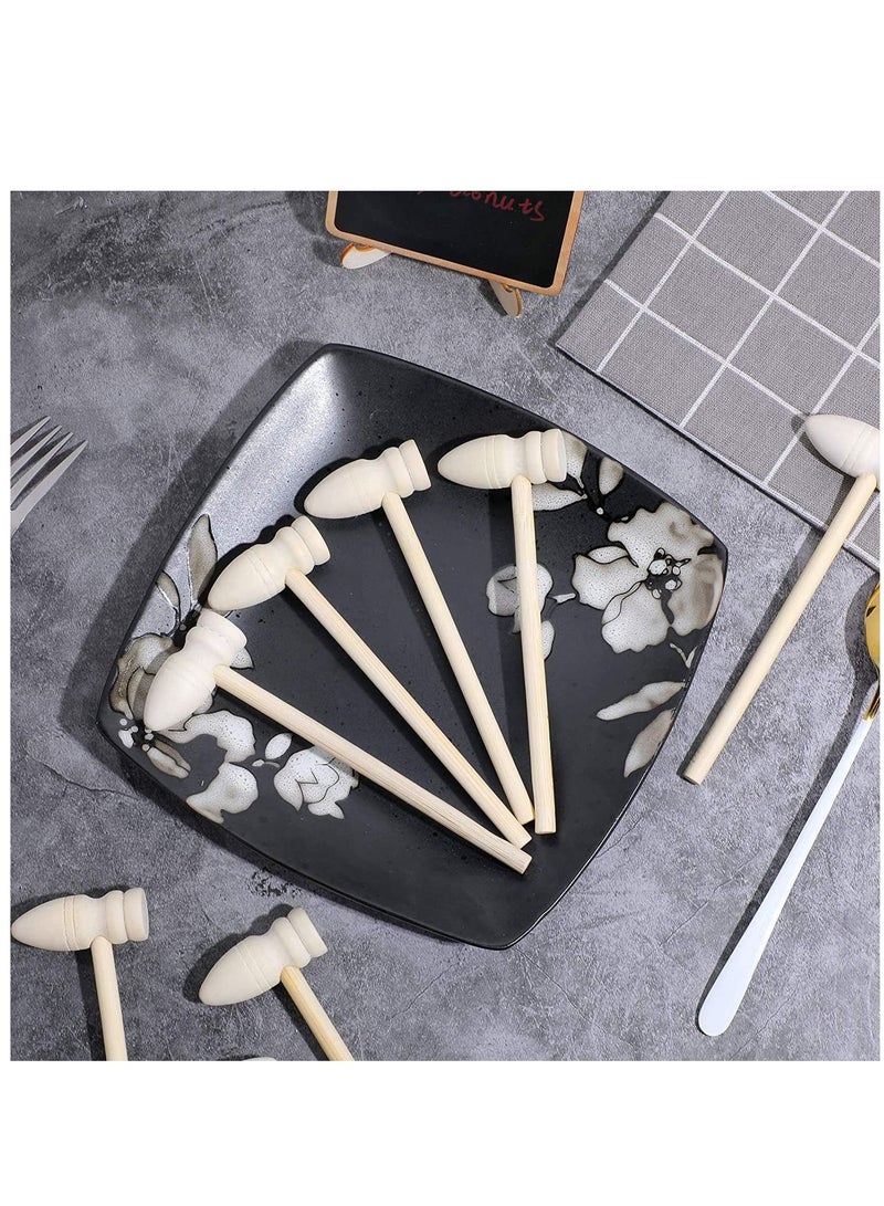 SYOSI Mini Wooden Hammers Crab Mallet Seafood Hammers Mallet Pounding Toys Wooden Solid Natural Hammers for Boys Girls 14 Pieces  - Image 3