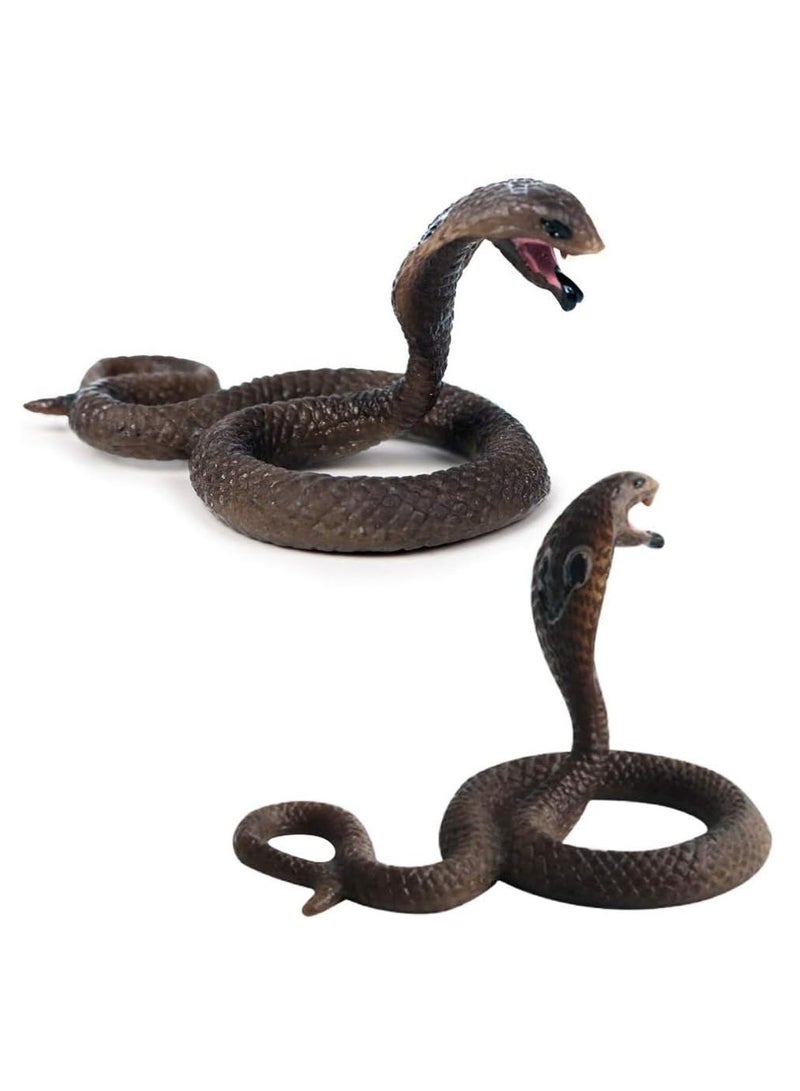 Excefore Realistic Wild Life, 4Pcs Action Model Lifelike Snake Toy Figurines Prank Props Stress Relif Toys Educational Toys Birthday Gift for Kids  - Image 4
