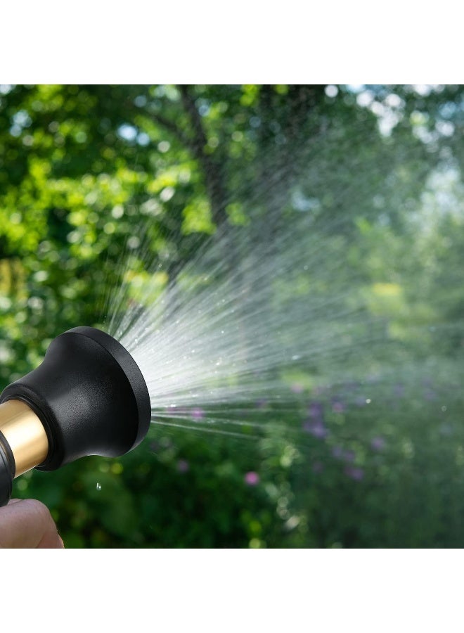 Lichamp Hose Nozzle, Heavy Duty Brass Fireman Style High Power Leak Proof Adjustable Garden Water Sprayer  - Image 5