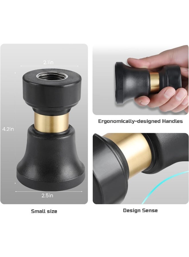 Lichamp Hose Nozzle, Heavy Duty Brass Fireman Style High Power Leak Proof Adjustable Garden Water Sprayer  - Image 2