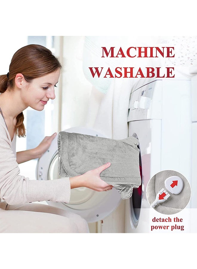 WINEENEE Heating Pad Electric for Pain Relief of Back Abdomen Legs Neck and Shoulder 10 Electric Temperature Options 4 Timer Settings Auto Shut Off Machine Washable 16 x 24 inches Heated Pad  - Image 4