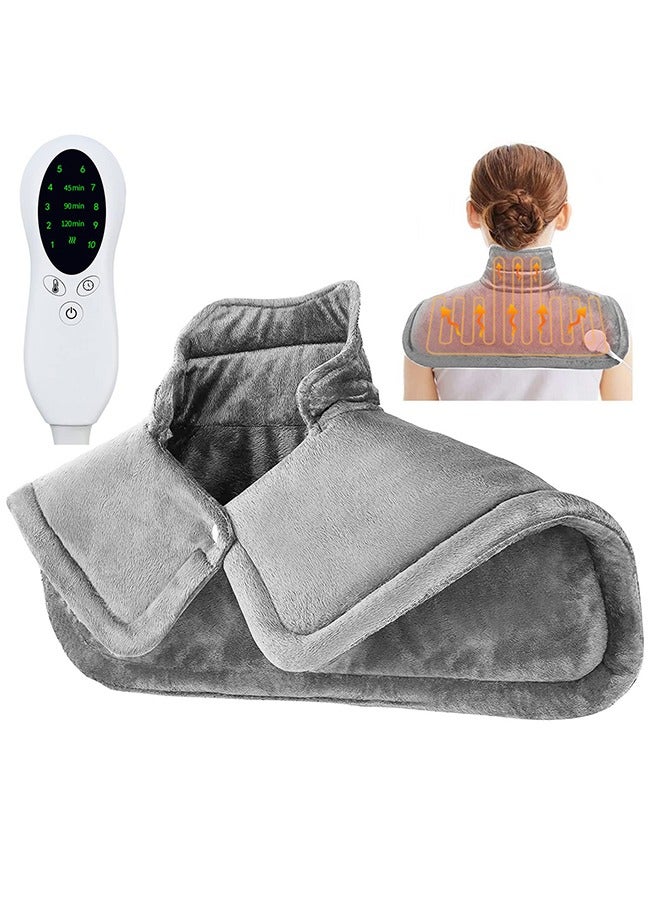 WINEENEE Heating Pad Electric for Pain Relief of Back Abdomen Legs Neck and Shoulder 10 Electric Temperature Options 4 Timer Settings Auto Shut Off Machine Washable 16 x 24 inches Heated Pad  - Image 1