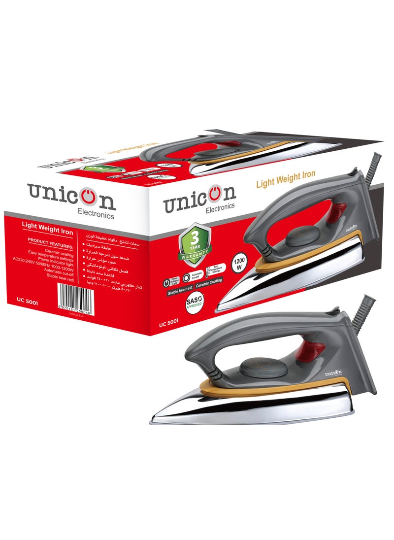 Unicon - UC-5001 Light Weight Electric Iron Box - Image 1
