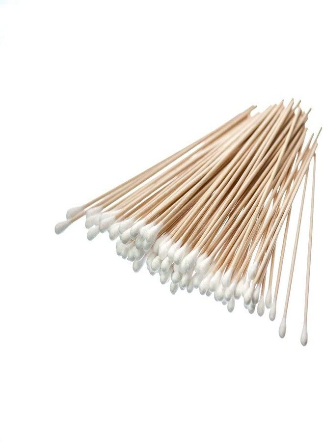 SE 6" Cotton Swabs with Wooden Handles (5 Pack of 100) - CS100-6-5 - Image 1