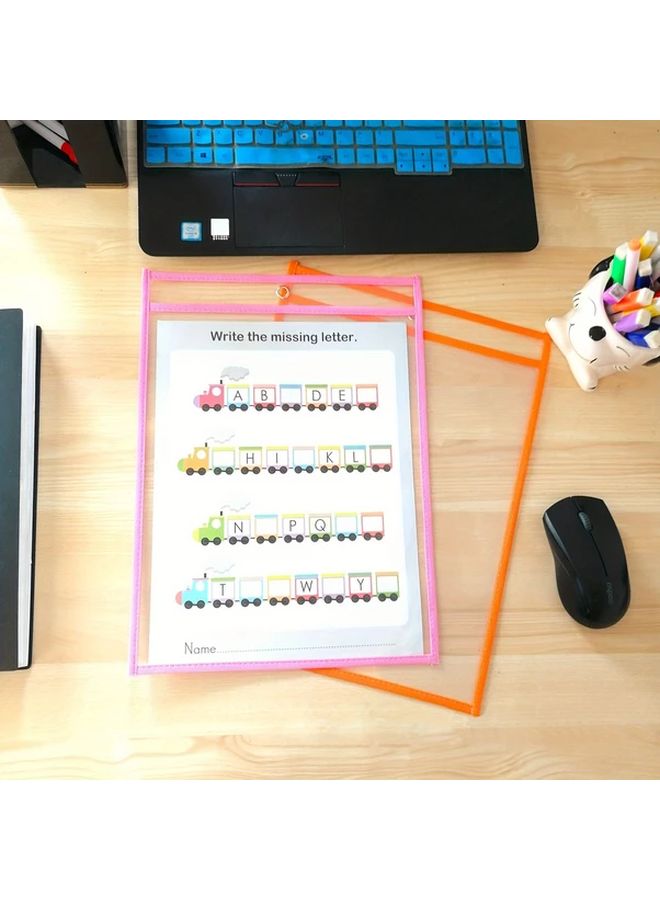 20pcs Reusable Dry Erase Pockets Extra Large Transparent Plastic Sheet Protectors Teacher Classroom Art Supplies - Image 3