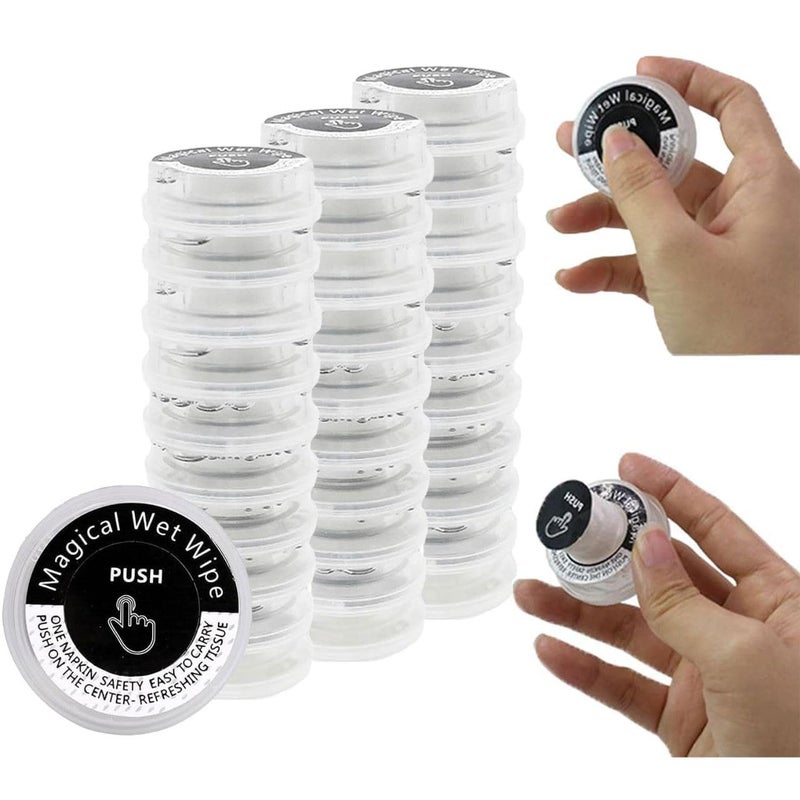 Yogilabel Magical Wet Wipe Tissue Face Towel Disposable Expands with Water Multi Use Ideal For Travel Camping Multicolor Pack of 2 - Image 1