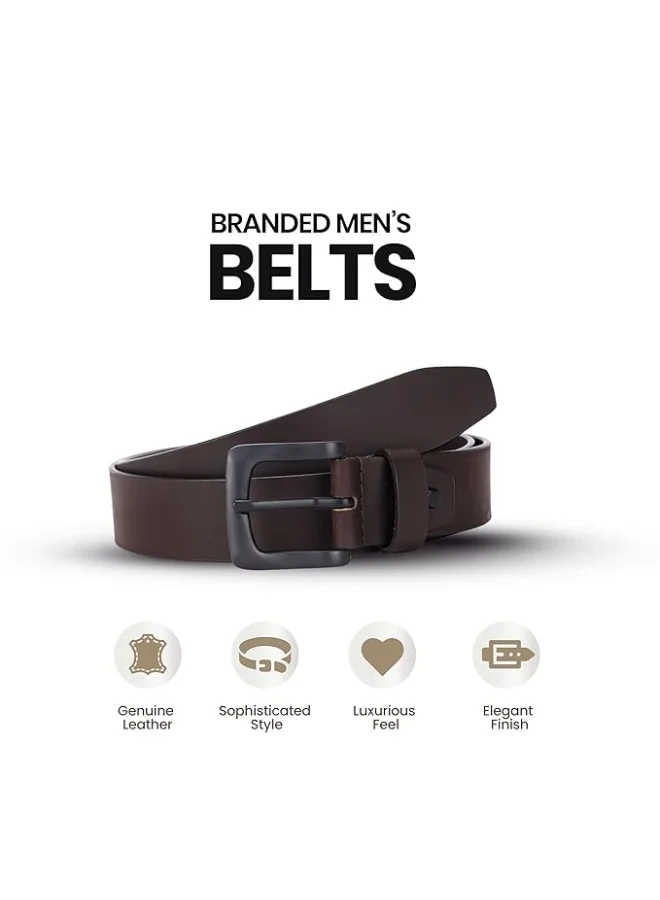 Hammonds Flycatcher  Leather Belt for Men - Adjustable Waistband up to 46 Inches Belt for Jeans & Dress Pants - 1.5" Width - Zinc Casted Buckle - Formal & Casual Wear - Branded Mens Belt  | Best Price UAE