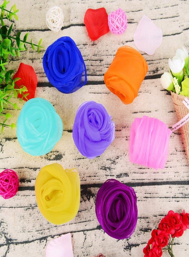 Zhanmai 36 Pcs Dance Scarves for Children, Music Scarve Juggling Scarf Props Magic Silky Scarves, 24 x 24in - Image 5