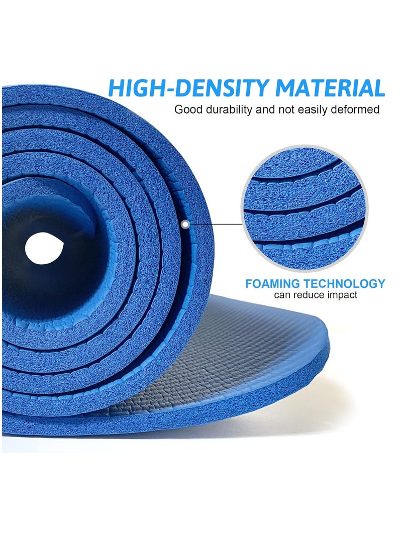 كيلا سجادة يوجا غير قابلة للانزلاق، سجادة يوجا مع حزام متضمن، سجادة تمارين بسمك 10 مم، مثالية لتمارين HiiT والبيلاتس واليوغا والعديد من التمارين المنزلية الأخرى - Image 4