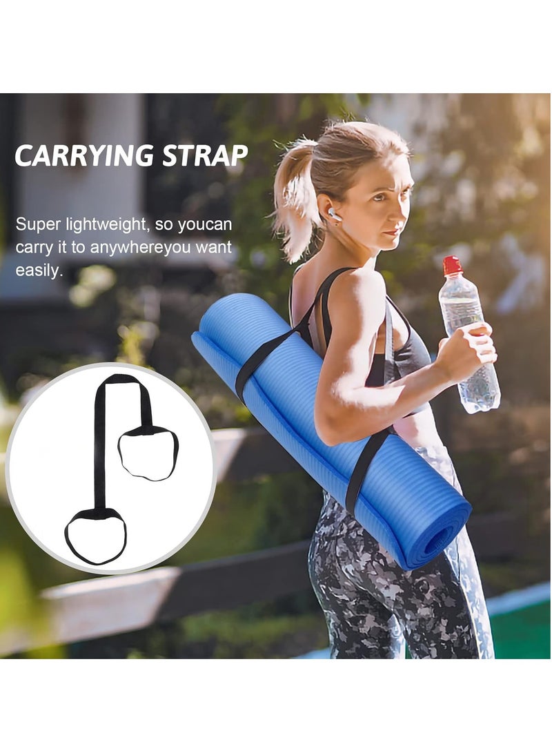 كيلا سجادة يوجا غير قابلة للانزلاق، سجادة يوجا مع حزام متضمن، سجادة تمارين بسمك 10 مم، مثالية لتمارين HiiT والبيلاتس واليوغا والعديد من التمارين المنزلية الأخرى - Image 3