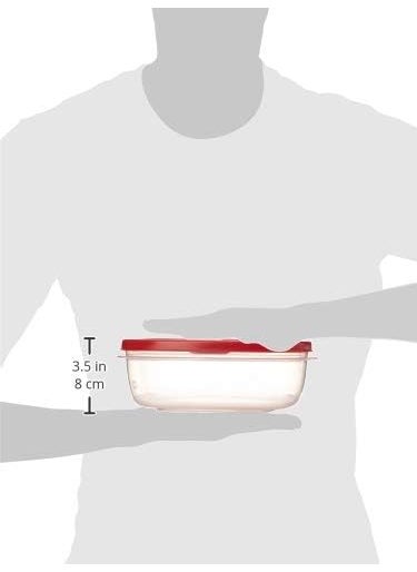 Rubbermaid - Rubbermaid 608866900580 Easy Find Lid Square 9Cup Food Storage 2 Containers 2 Red - Image 1