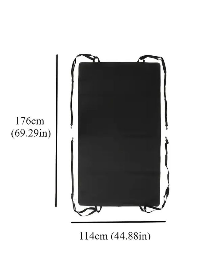69.29x44.88 Inch Black Oxford Cloth RV Rear Door Sunshade Blocks Sunlight And Rain - Image 3