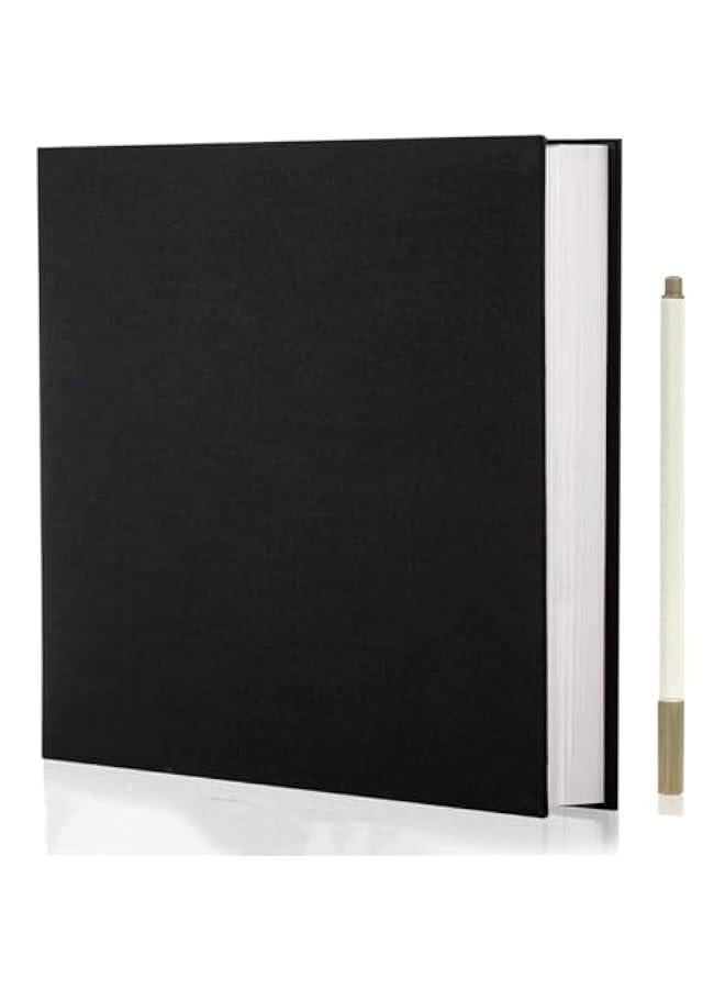 HOOKOR Photo Albums, Extra Large Capacity Family Wedding Picture Albums Photo Book, Magnetic Self-stick Photos Hand Made DIY Albums, Memory Book Holds 3x5, 4x6, 5x7, 6x8, 8x10 Inch Photos (Black)  - Image 1