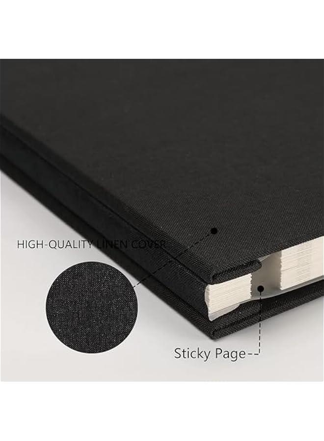 HOOKOR Photo Albums, Extra Large Capacity Family Wedding Picture Albums Photo Book, Magnetic Self-stick Photos Hand Made DIY Albums, Memory Book Holds 3x5, 4x6, 5x7, 6x8, 8x10 Inch Photos (Black)  - Image 2