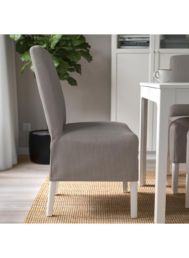 Zaboon Chair W Medium Long Cover, White/Nolhaga Grey/Beige - Image 4