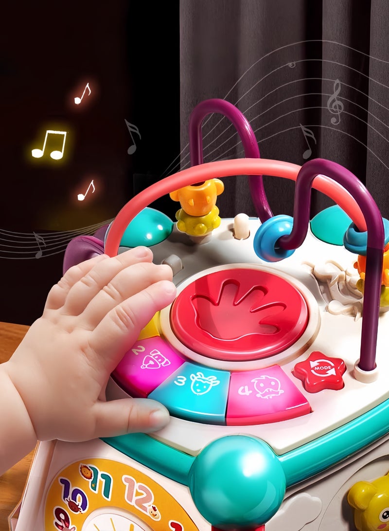 7 in 1 Multifunctional toys,Heptahedron clapping drum Children clapping drums with their hands Multi-functional musical toys Educational toys Color cognition Early childhood toys for children Birthday gifts  - Image 2