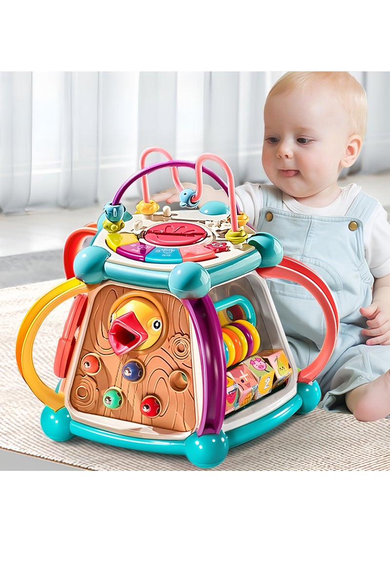 7 in 1 Multifunctional toys,Heptahedron clapping drum Children clapping drums with their hands Multi-functional musical toys Educational toys Color cognition Early childhood toys for children Birthday gifts - Image 2