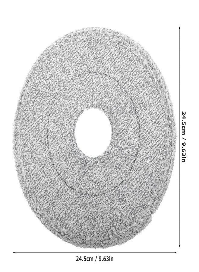 Yardenfun 3-Pack Replacement Mop Heads Round Microfiber Mop Pads Washable Cleaning Heads for Hardwood Tile Marble Floors Durable Refills - Image 2