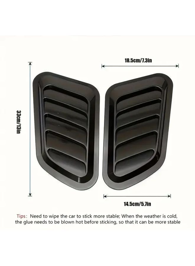 2Pcs Grey Shark Gills Simulation Car Air Vent Outlet Decoration Automotive Accessories - Image 2