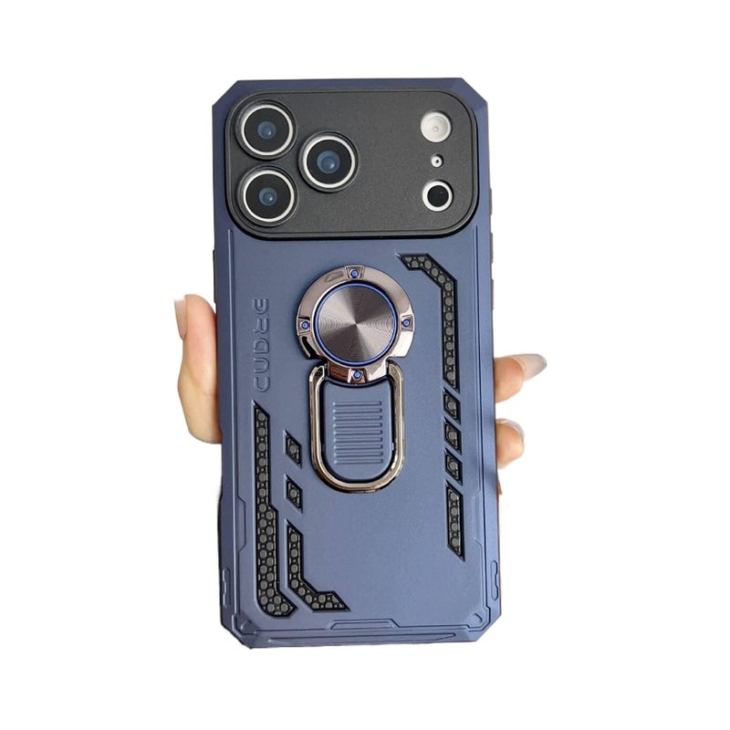 غطاء واقي | مقاوم للصدمات لـ iPhone 15 / 15 Plus / 15 Pro / 15 Pro Max | حماية من السقوط | أزرق TPU+PC - Image 1