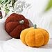 Kajaia 2 Pcs Simulated Pumpkin Plush Pillow 11 x 95 Inch 3D Cushion Fall Decorations Stuffed Throw Pillows Toy for Fall Halloween Thanksgiving Bedroom Sofa Couch Supplies YellowBrown - Image 3