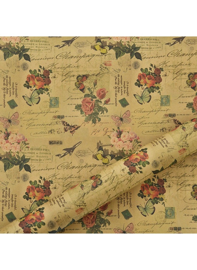 Zeemey 6 Sheets Gift Wrapping Paper With Accessories,Holiday Gift Wrapping Paper,Birthday Gift Box Gift Wrapping DIY, Gift Wrapping Paper for Birthday, Holiday, Wedding, Party,Kids Gift Wrapping (70cmX50cm)  - Image 5