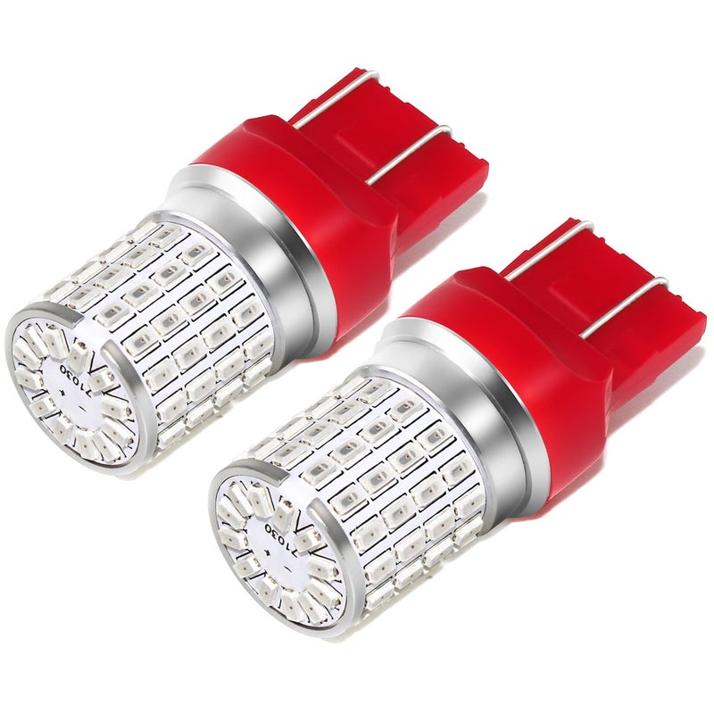 PHINLION 7443 LED Red Bulbs Super Bright T20 7440 7444 W21W LED Brake Tail Light Bulb Replacement for Stop Brake Rear Turn Signal Lights Pack of 2