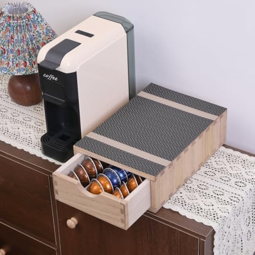 DDYURI Drawer Holder for Coffee Brew - Kitchen Machine Accessories Stand Shelf Countertop - Serve Coffee Station and Pod Capsules Storage Organizer for Home Decor Office Storage Solution CF1D1C-Light - Image 4
