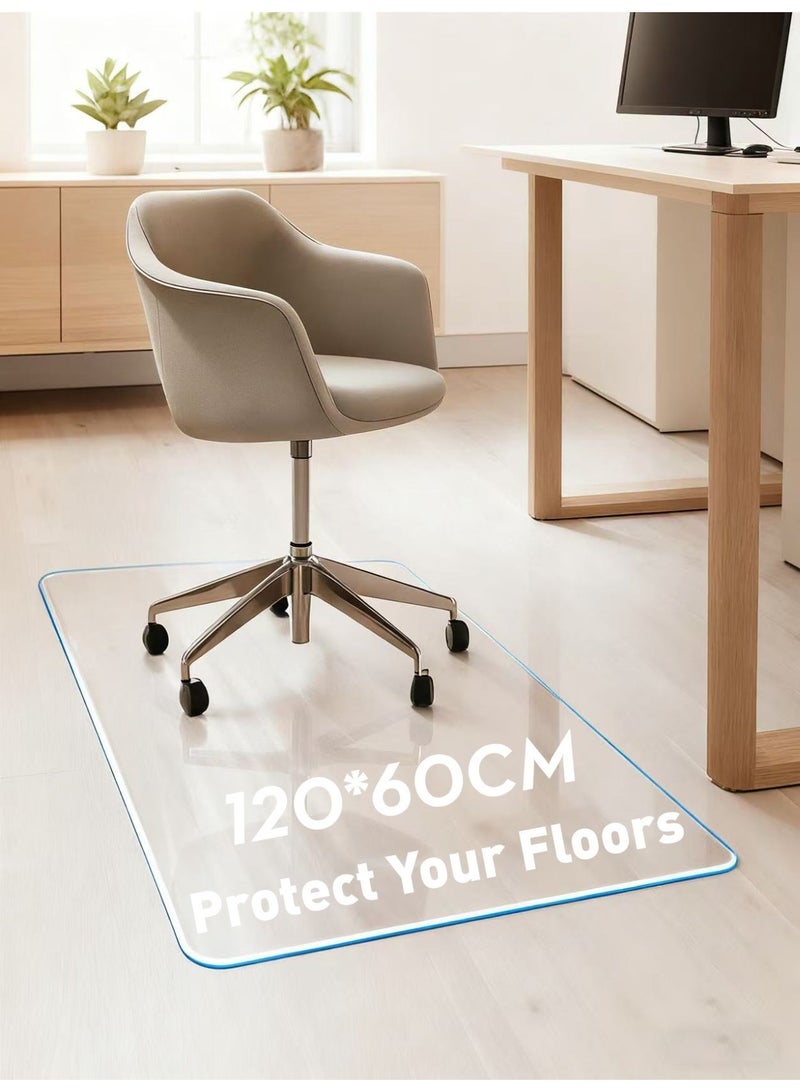 FURKIT غطاء طاولة شفاف من PVC 1.5 مم – مضاد للانزلاق وحماية من الماء – حصيرة بلاستيك للطاولة (طاولة طعام / مكتب) – 120*60 سم/47.2*23.6in - Image 2