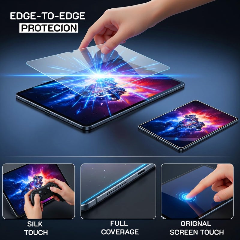 SPCORE Premium Tempered Glass Screen Protector for Samsung Galaxy Tab A11 Plus/A9 Plus Tablet [11 inch] [SM-X210/X216] [Anti-Scratch] & [9H Surface Hardness] - Pack of 1 - Image 4