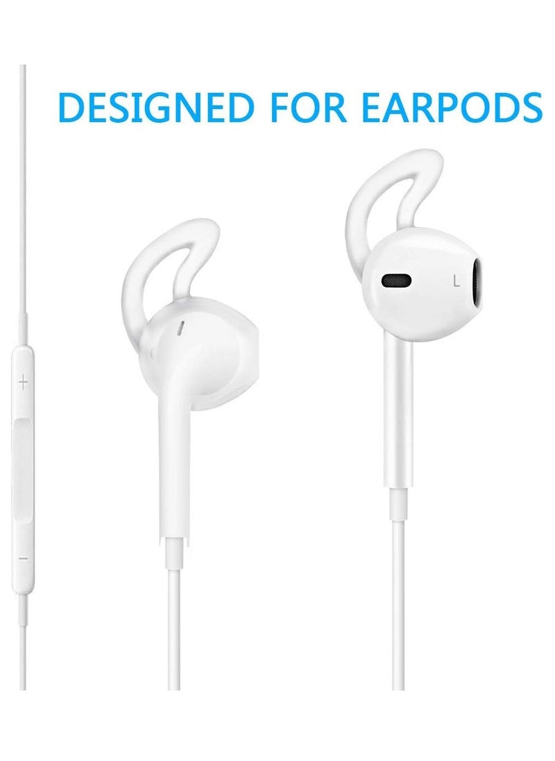 Generic - 4 Pairs Silicone Ear Tips for Air Pods 1/2, Anti-Slip/Drop Ear Hook Gel Headphones Earphones Protective Accessories Tips, Soft Comfortable for iPhone 6S/6 Plus/5S/5C/5 Earbuds - Image 1