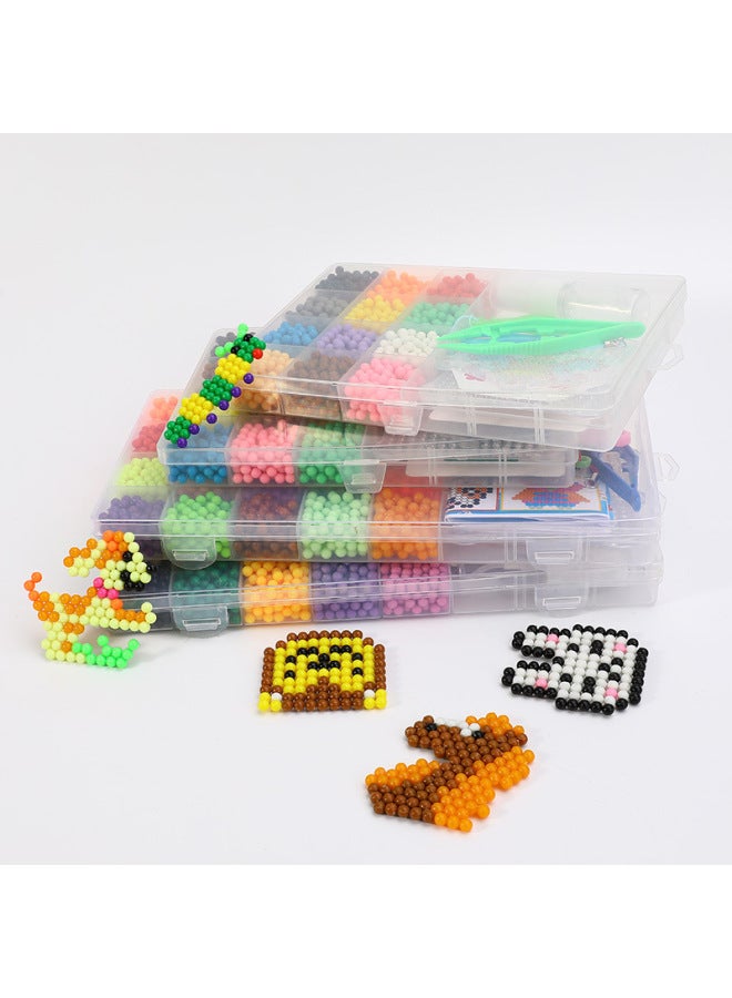 ألعاب الذكاء للأطفال ذات الخرز القابل للذوبان في الماء 20 لونًا مجموعة صناديق تخزين ملحقات الفاصولياء الساخنة غير الحديدية اللون: 20 لونًا - Image 3