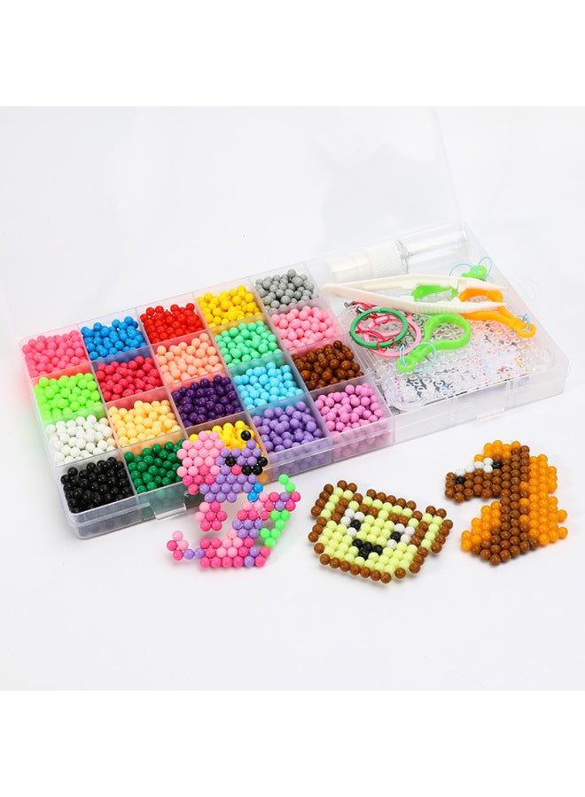 ألعاب الذكاء للأطفال ذات الخرز القابل للذوبان في الماء 20 لونًا مجموعة صناديق تخزين ملحقات الفاصولياء الساخنة غير الحديدية اللون: 20 لونًا - Image 4