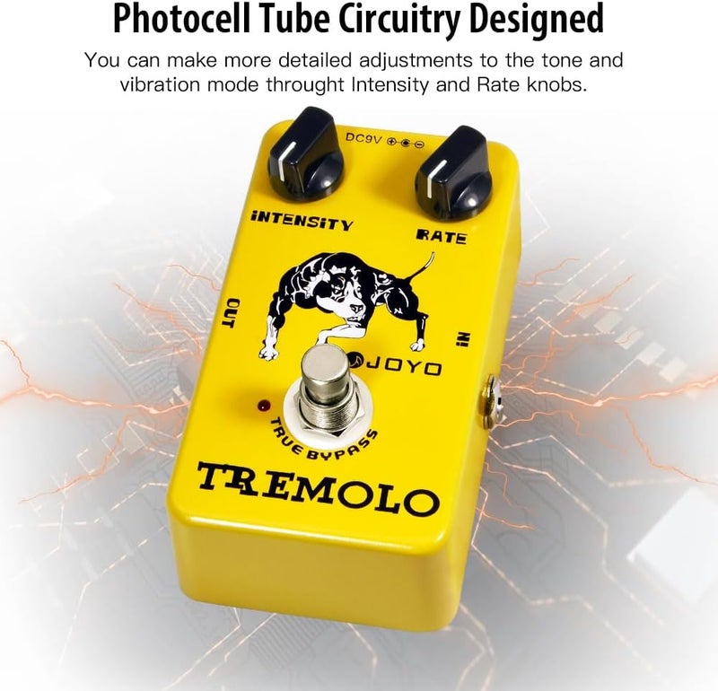 JOYO Tremolo Effect Pedal Beloved Old Amps Photoelectric Tube Circuitry Tremolo for Electric Guitar Effect - True Bypass (JF-09) - Image 2